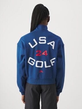 J.Lindeberg USA Golf 24 Blue Performance Sweatshirt M